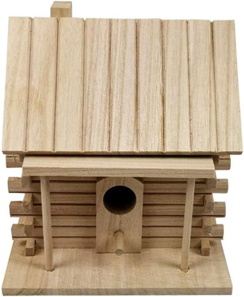 woobles Birdhouse, Wooden Hanging Bird House, Bird Breeding Nesting Box, Outdoor Nest Hut Garden Decorations for Wild Birds - Image 1